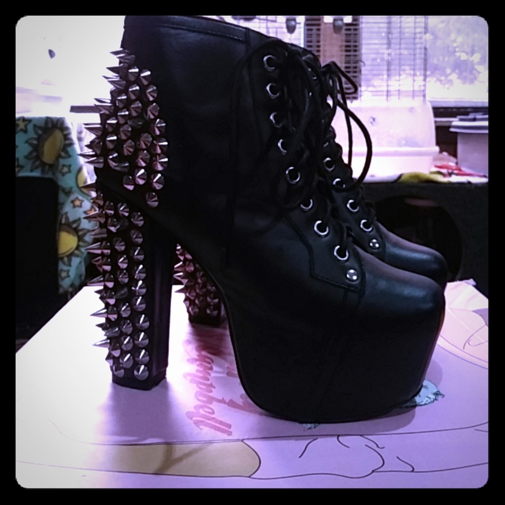 Jeffrey Campbell Authentic Spiked Leather Litas